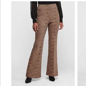 Express Super High Waisted Jacquard Flare Pant